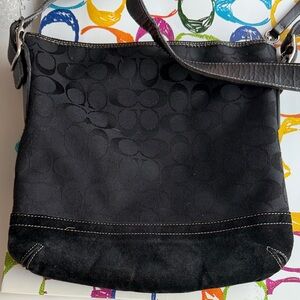 Coach Black Patterned Shoulder Bag